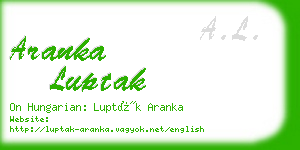 aranka luptak business card